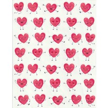 Nunuki Kalp Emoji Sticker Seti Neşeli Kalpler Sevgililer Günü Çıkartma Valentines Day Etiket NSRI0033