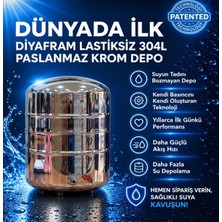 CR TANK - DÜNYADA İLK DİYAFRAMSIZ KENDİ BASINCINI KENDİ OLUŞTURAN İÇİ DIŞI PASLANMAZ KROM TANK  YATAY DİKEY HERTÜRLÜ KULLANILABİLEN  SU DEPOSU