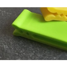 SBN - Store 3D Baskı Çok Amaçlı Poşet Ağzı Kapatma Klipsi 20'li Set Gıda Poşeti ve Kablo Sıkıştırıcı Klips - Yeşil