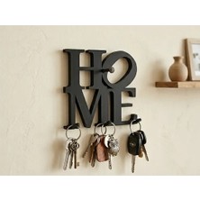 SBN - Store 3D Baskı Home Yazılı Minimalist Duvar Anahtarlığı Destek Gerektirmez Anahtar Askısı Siyah