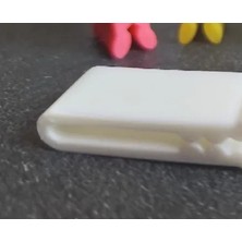 Ulu Pazarlama 3D Baskı Çok Amaçlı Poşet Ağzı Kapatma Klipsi 20'li Set Gıda Poşeti ve Kablo Sıkıştırıcı Klips - Beyaz
