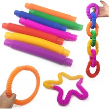 İlkyaz Fashion Boru Oyuncak - 6'lı Set - Rengarenk - Plastik  (Ilkyz)