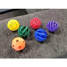SBN - Store 3D Baskı Kedi Oyuncak Topları Seti Delikli Desenli Interaktif Kedi Topu Karışık Renk Kedi Oyuncağı
