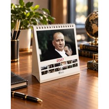Keskin Color 2027 Yılı (16X15) cm Kare Masa Takvimi Atatürk