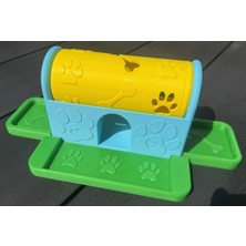 SBN - Store 3D Baskı Köpek Ödül Mamalı Zeka Oyuncağı Döner Silindirli Ödül Dağıtıcı Sarı Mavi Yeşil