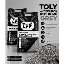 Toly Evcil Hayvan Ürünleri Toly Aktif Karbon Gri Kedi Kumu Ambalaj 20 Lt (%1 Toz Oranı)