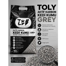 Toly Aktif Karbon Gri Kedi Kumu Ambalaj 10 Lt (%1 Toz Oranı)