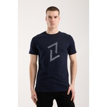 Maxi Modena Erkek Dinamik Grafik Sembol Baskılı T-Shirt - Siyah