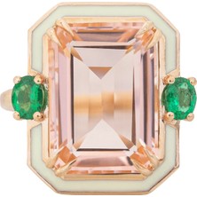 Abgar Özasi Mücevherat Topaz ve Zümrüt Taşlı Art Deco Tasarım 925 Ayar Gümüş Yüzük,istanbul Collection Rings
