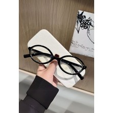 Bappir Frank Oval Mavi Işık Korumalı Optik Uyumlu Camları Değiştirilebilir Gözlük Blue Block Siyah