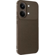Mabelme Store Xiaomi Poco X8 Pro Max Auto Focus Karbon Kapak - Kahverengi