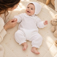Fida Müslin Bebe Yaka 2'li Bebek Tulum Seti