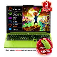 Lenovo Loq 15AHP11 83TN00AATR Amd Ryzen 7 250 16GB 512GB SSD RTX5070 8gb Tgp 115W 15.3" Wuxga IPS 165Hz Freedos Luna Grey Taşınabilir Bilgisayar
