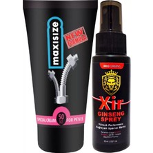 Mabelme Store Maxisize Cream Erkeğe Özel 50 ml Krem + Xir 60 ml Erkeğe Özel Karışım Süre Sprey