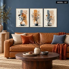 Akıllı Kağıt Yapışkanlı Keçe Tablo - Poster Çiçek (MODEL-117)