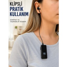Astraltech Klipsli Bluetooth Kulaklık Kısa Kablolu Tek Kulaklık Taşınabilir Günlük Kullanım