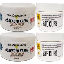 Mabelme Store Çörek Otu Kremi White Box 2 Adet 200 ml + 2 Adet Beecure Krem 150 ml / Krem Seti