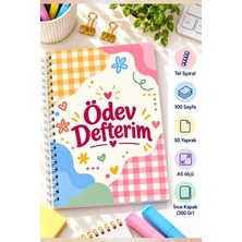 Birikiyedi Kız Çocuk Ödev Defterim – Günlük Ödev Takip ve Ders Planlama Defteri, A5 Tel Spiralli/ince Kapak