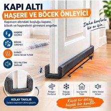 Eryatex 4 Adet Kapı Altı Rüzgar Önleyici Isı Yalıtım Süngeri Soğuk Rüzgar Önleyici