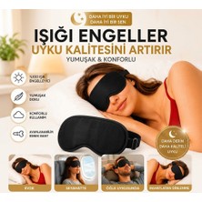 Eryatex Unisex Siyah Uyku Maskesi & Göz Bandı – Işık Geçirmez, Yumuşak Kumaş, Yoga Bandı