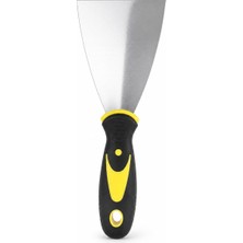 Kryon Paslanmaz Çelik Inşaat Spatulası Plastik Saplı Macun Spatulası Alçı Boya Kazıma Duvar Tamir Spatulası 75 mm