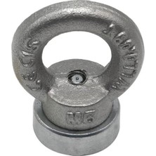 Kryon Mns Magneteksan Çok Güçlü Deniz Mıknatısı - Fishing Magnet - Neodyum Daimi Çelik Mıknatıs - Halkalı Pot Mıknatıs - Nikel Kaplı - Paslanmaz - Kararma Yapmaz - Tuzlu Suya Dayanıklı (Ø25 mm (15 Kg))