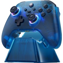 Kryon G3V2 Bluetooth Controller For Pc/switch/ıos/android, Hall Effect Joysticks, Rgb Lighting Gaming Controller,2 Programmable BUTTONS,1000MAH Battery With Charging Station, Blue