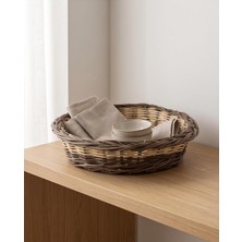 Terravase Dekoratif Çok Amaçlı Sele Sepet %100 El Yapımı 44×14 cm