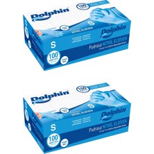 Kryon Pudrasız Nitril Eldiven, Mavi, S Beden, 100'LÜ Paket, 2 Adet