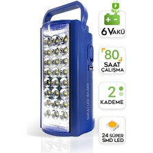 Kryon Kamp Lambası ve Portatif Işıldak USB Şarj 6V Akülü 80 Saat - 3 Gün Aydınlatma 24 Smd LED Işıldak Lamba 220V Şarj - USB Şarj Çıkışlı