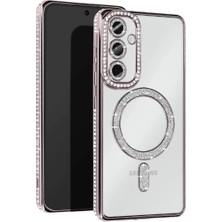 Mabelme Store Samsung Galaxy S25 Kılıf Joke Simli Magneticsafe Kılıf - Gümüş