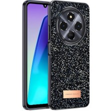 Belirtilmemiş Onegif Xiaomi Redmi 14C Bright Simli Kapak - Siyah
