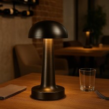 Kryon Siyah Dokunmatik Şarjlı Masa Lambası – 3 Renk Modu (6400K-3200K-1600K), 2W Led, 30-50 Lümen, 1200MAH Batarya, USB 5V Dc
