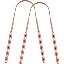 Kryon Xspring Dil Kazıyıcı, 2 Adet Paslanmaz Çelik Dil Temizleyici SETI,%100 Bpa Içermeyen, U Şeklinde Ergonomik Tasarım, Yetişkinler ve Çocuklar Için Ağız Kokusu Giderici (Altın Renk)