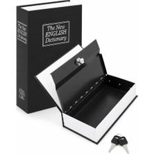 Kryon Kitap Görünümlü Gizli Kasa, Anahtarlı Kilitli Saklama Kutusu, Ev ve Ofiste Değerli Eşyaları Düzenli Saklamak Için, 180 x 115 x 55 mm