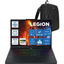 Lenovo Legion Pro 5 16IAX10H Intel Ultra 9 275HX Aı 64GB Ddr5 2tb Ssd+2tb SSD 12GB/RTX5070Tİ/140W 16"240Hz Wqxga (2560X1600) OLED 1100NITS Freedos Gaming Pc W83LU004ETRF30+ZETTAÇANTA