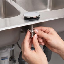 Kryon Arıtma Delik Kapatma Tapası - Krom Lavabo Batarya Delik Kapama Tapası, Paslanmaz Sızdırmaz Contalı Evye Tapası Seti