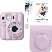 Kryon Mini 13 Fotoğraf Makinesi Deri Çanta Kıskaç ve 10'lu Film Hediye Seti (Pembe)