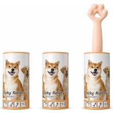 Kryon Kedi Patili Tüy Toplayıcı Sticky Roller Seti – 60 Yapraklı Güçlü Yapışkanlı Kullan At Bant + 2 Adet Yedek Rulo – Evcil Hayvan Tüyü, Toz ve Kıl Temizleyici Pratik Rulo (Pembe)