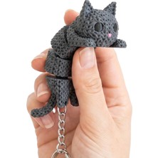 Kryon Kedi Can Anahtarlık - Örgücanlar, Sert Plastik, Kokusuz, Boyasız Hayvan Figürü, Oyuncak, Çanta Süsü