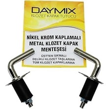 Kryon Metal Klozet Kapak Menteşesi, Üstten Sıkmalı, Nikel Krom Kaplamalı, Klozet Taşları Için Vidalı Montaj Sistemi