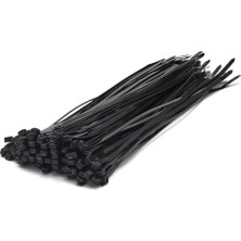 Kryon Kablo Bağı Seti, 100 Adet, Naylon ve Plastik, Cırt Cırtlı, Siyah, Organizasyon Için Ideal (4.8X200)