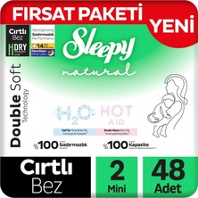 Kryon Natural Double Soft Fırsat Paketi Bebek Bezi 2 Numara Mini 48 Adet