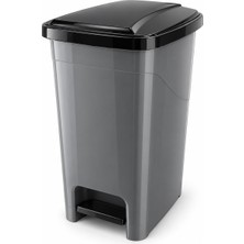Kryon 40 L Slim Pedallı Çöp Kovası, Dar Alanlara Uygun Ince Tasarım Çöp Kutusu, Kapaklı Plastik Atık Kovası, Mutfak Banyo Ofis Kullanımı