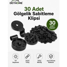 Kryon Gölgelik Sabitleme Klipsi Uv Dayanımlı – Sera, Bahçe Filesi, Gölgelik Tente ve Tarım Ağı Sabitleyici Klips Siyah (30)