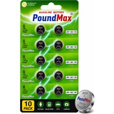 Kryon 10 Adet Ag3 LR41 LR736 / L736 / G3 / G3A / 3ga / 192 / GP192 / V3GA / RW87 1.5V Poundmax Alkalin Düğme Piller Küçük Elektronik Ev Aletleri, Araba Anahtarları, Ölçüm Cihazları ve Hesap Makineleri