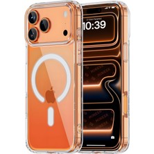 Kryon iPhone 17 Pro/18 Pro Için Magsafe ile Uyumlu Şeffaf Kılıf Kristal Berraklığında Materyal Polikarbonat Arka Kısım ve Silikon Kenarlar Wireless Kablosuz Şarj Destekli Kılıf Kapak (17 Pro/18 Pro)