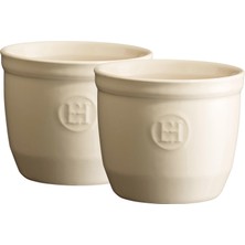 Kryon Fransa'da Üretilmiştir 7 Oz (2'li Set), 8,25 cm x 7,0 cm Bireysel Ramekin Seti, Kil