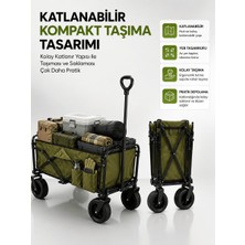 Mabelme Store 130 kg Taşıma Kapasiteli Katlanabilir Wagon Taşıma Arabası