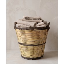 Terravase Doğal Hasır Çamaşır Sepeti %100 El Yapımı 40X40CM